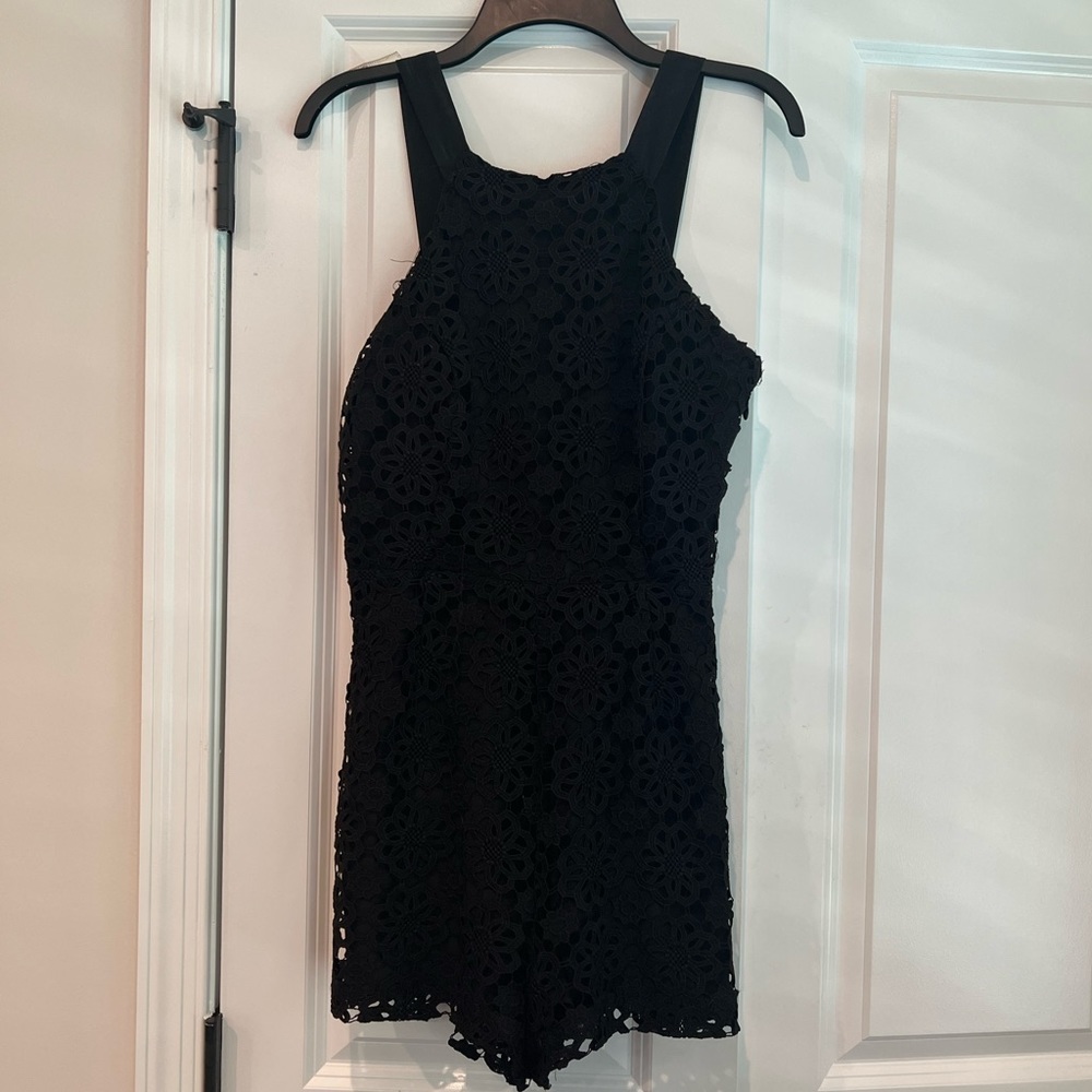 Black lace romper